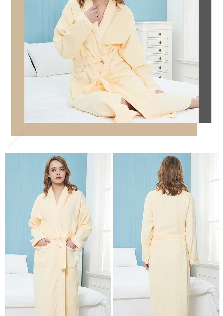 Wrapped in Warmth — 100% Cotton Terry Bathrobe for Women
