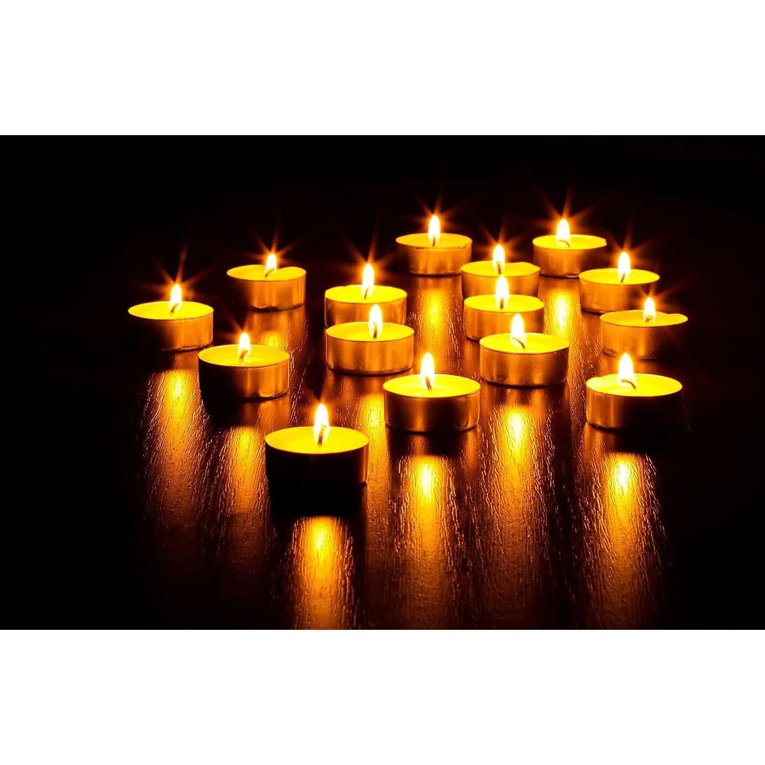 The Quiet Glow — Unscented Tea Light Candles, 100-Pack