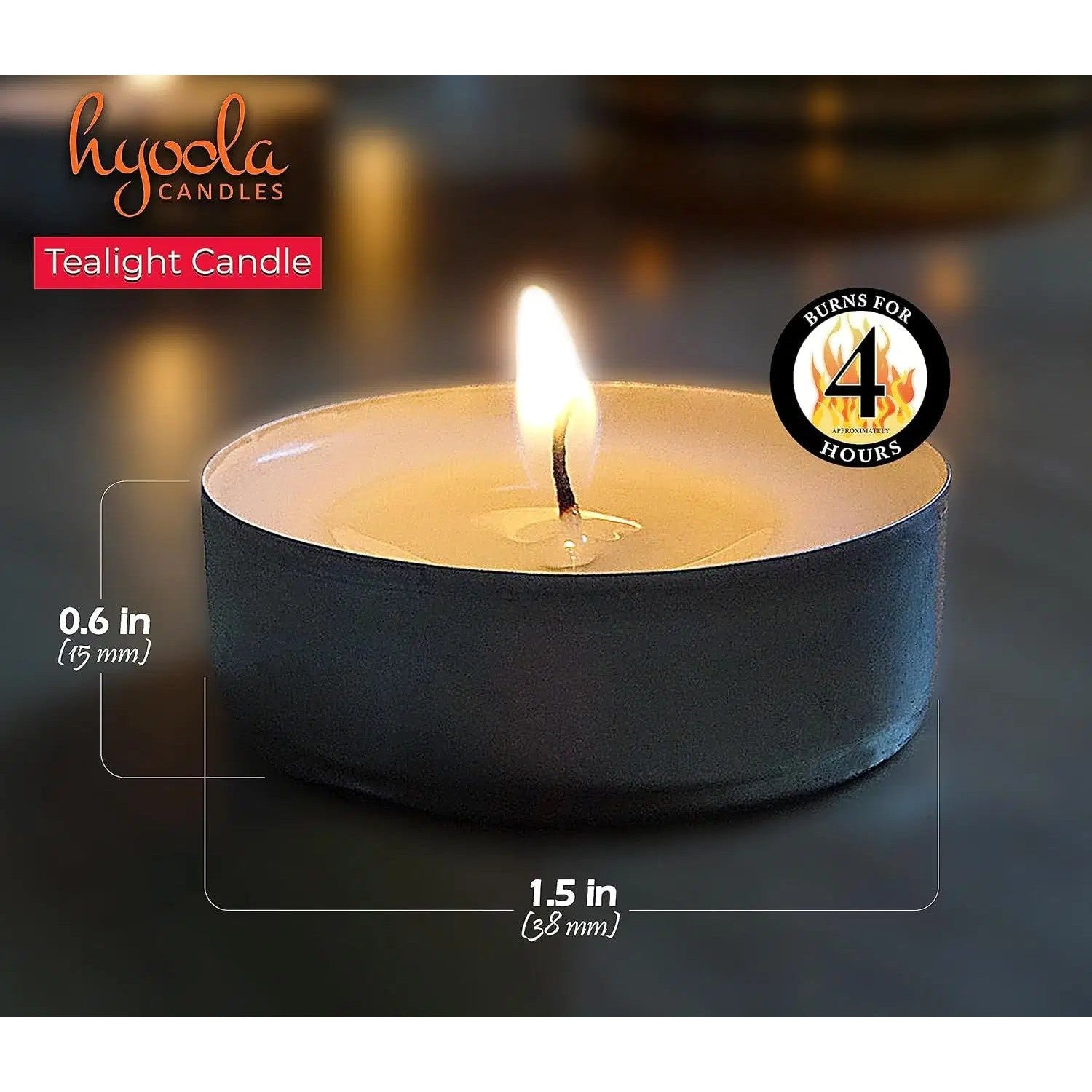The Quiet Glow — Unscented Tea Light Candles, 100-Pack