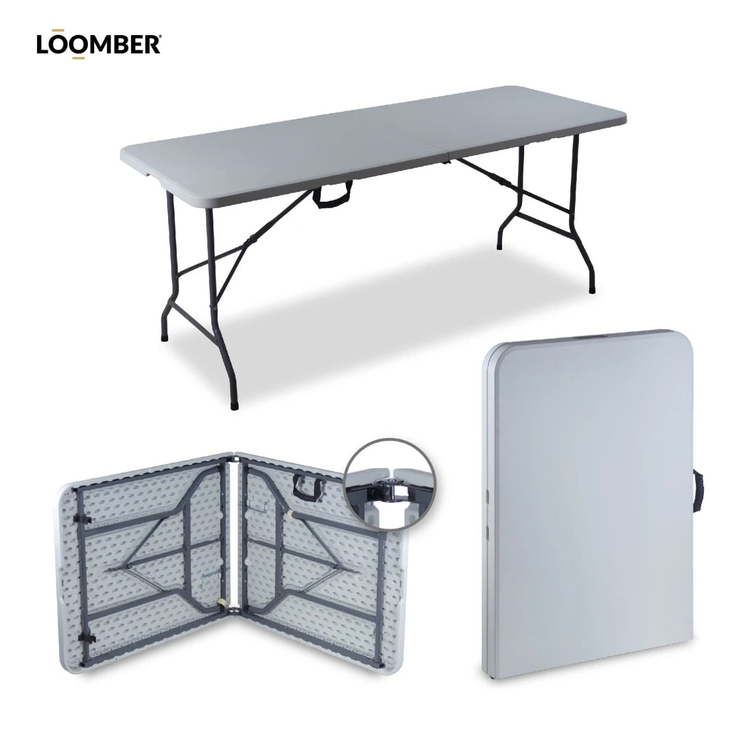 180 Centimeter White Folding Portfolio Table for Events, Parties and Meetings