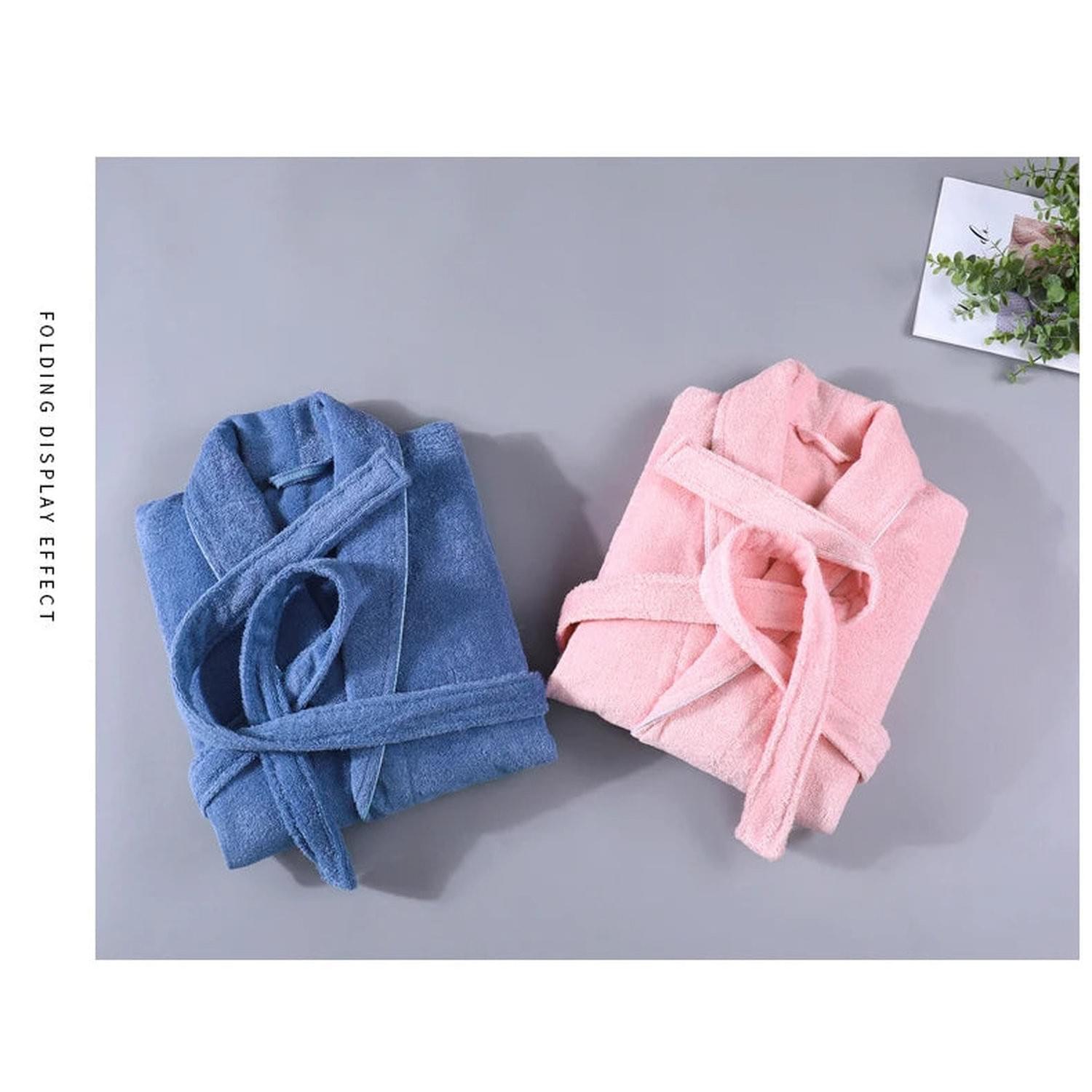 Wrapped in Warmth — 100% Cotton Terry Bathrobe for Women