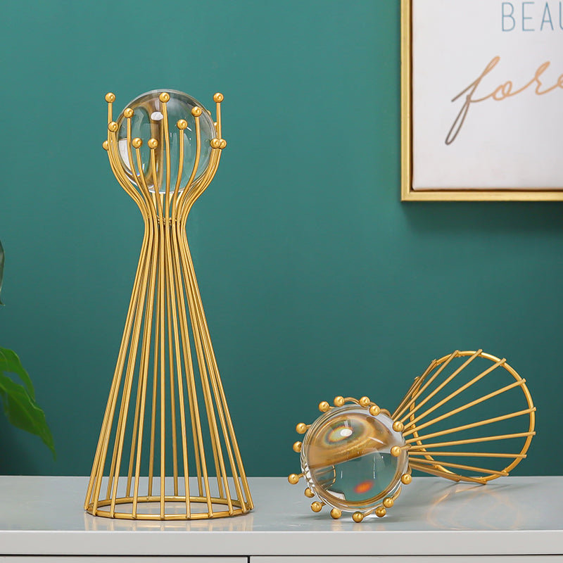 Gold Crystal Ball Decorative Accent