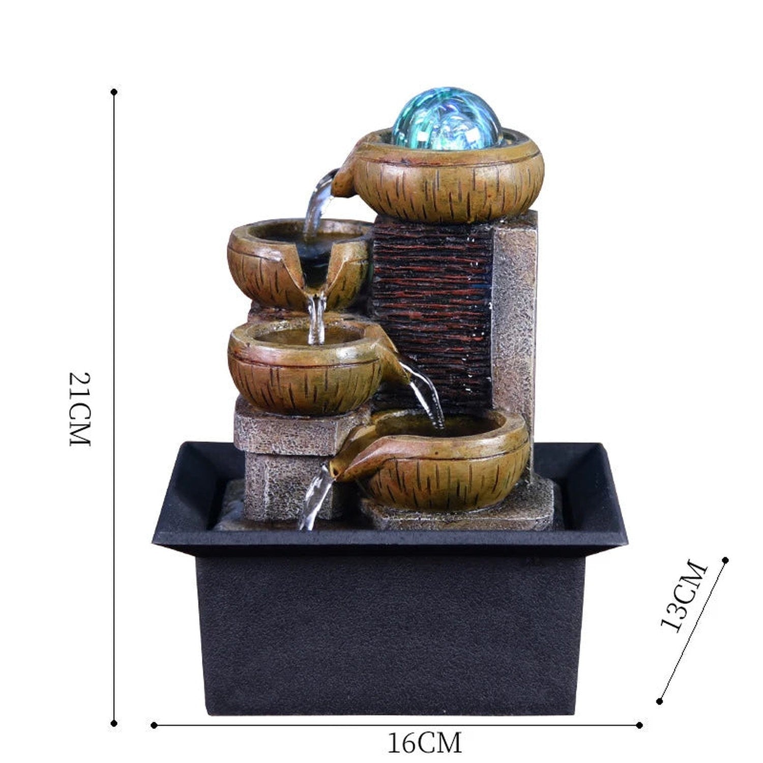 Zen Tabletop Water Fountain — Feng Shui & Meditation Decor