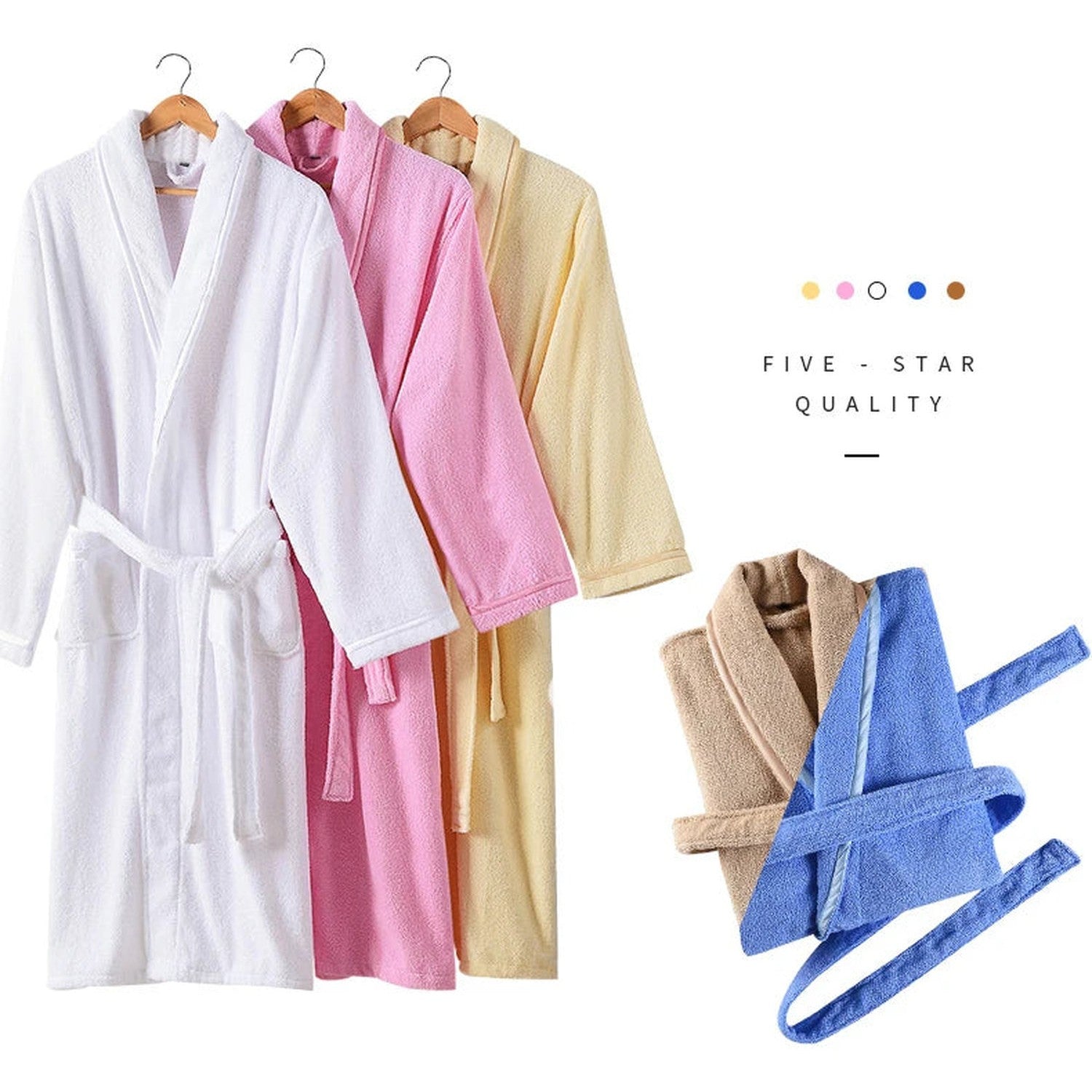 Wrap Yourself in Calm — 100% Cotton Terry Bathrobe