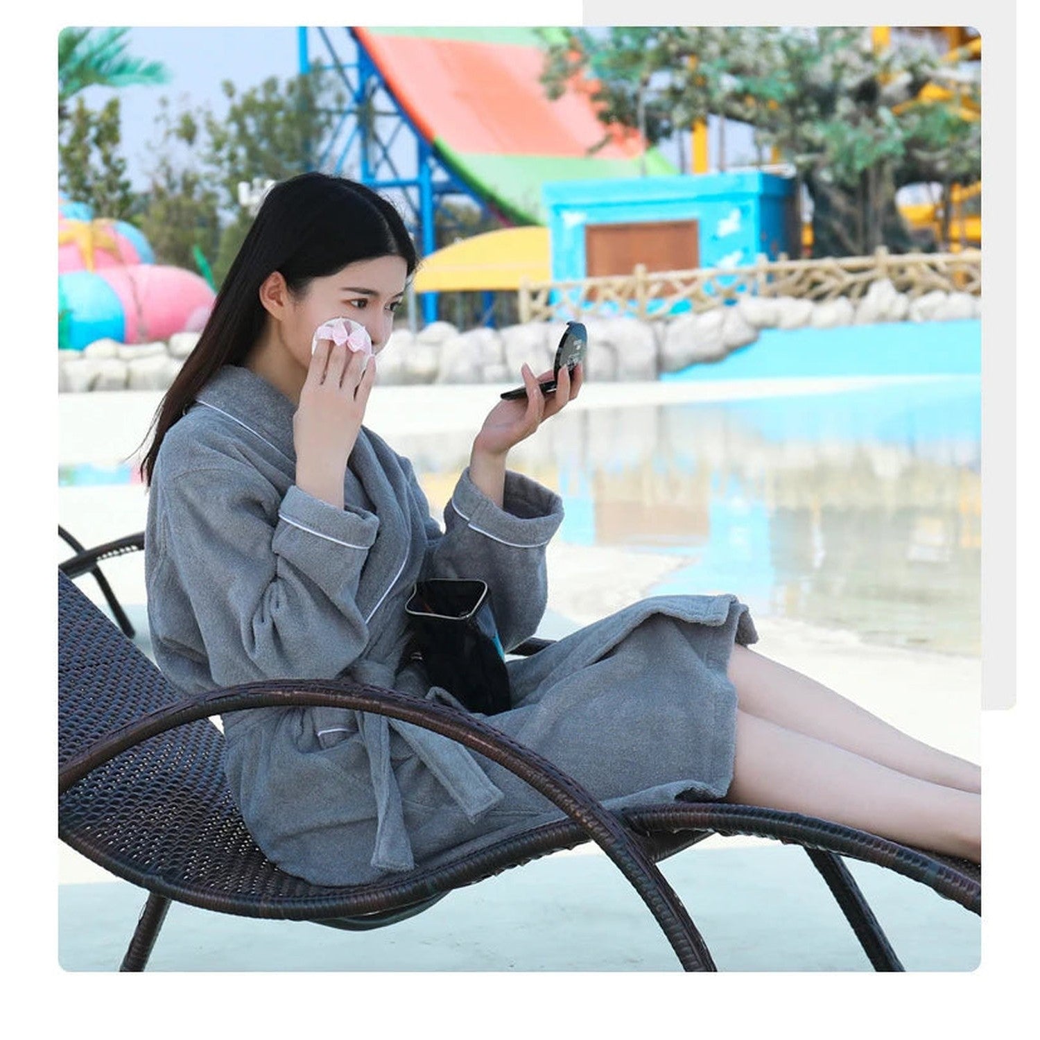 Wrap Yourself in Calm — 100% Cotton Terry Bathrobe