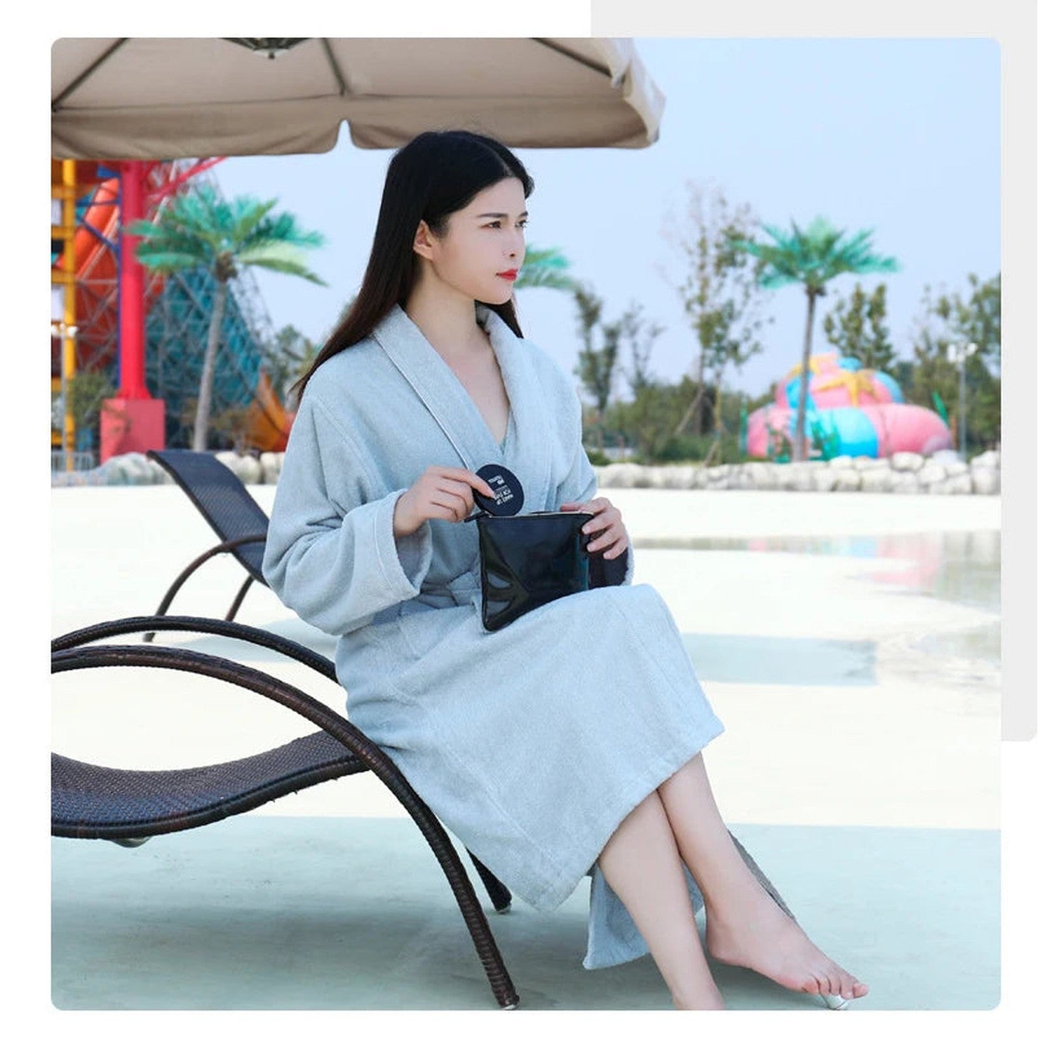 Wrap Yourself in Calm — 100% Cotton Terry Bathrobe