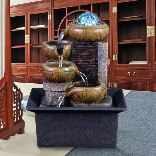Zen Tabletop Water Fountain — Feng Shui & Meditation Decor