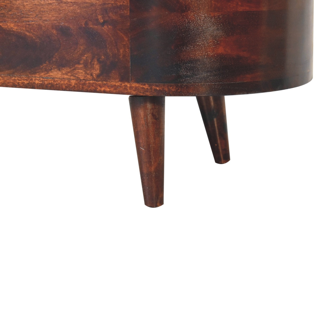 The Box That Hides Everything — Walnut Rounded Lid-up Blanket Box