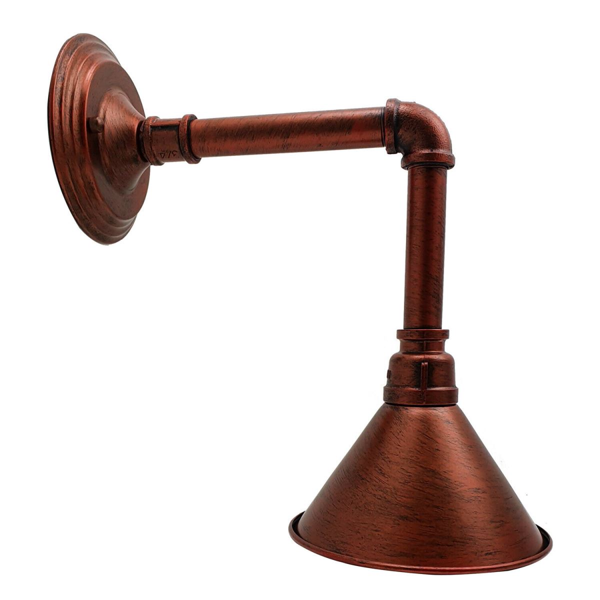 Rustic Red Steampunk Pipe Wall Sconce