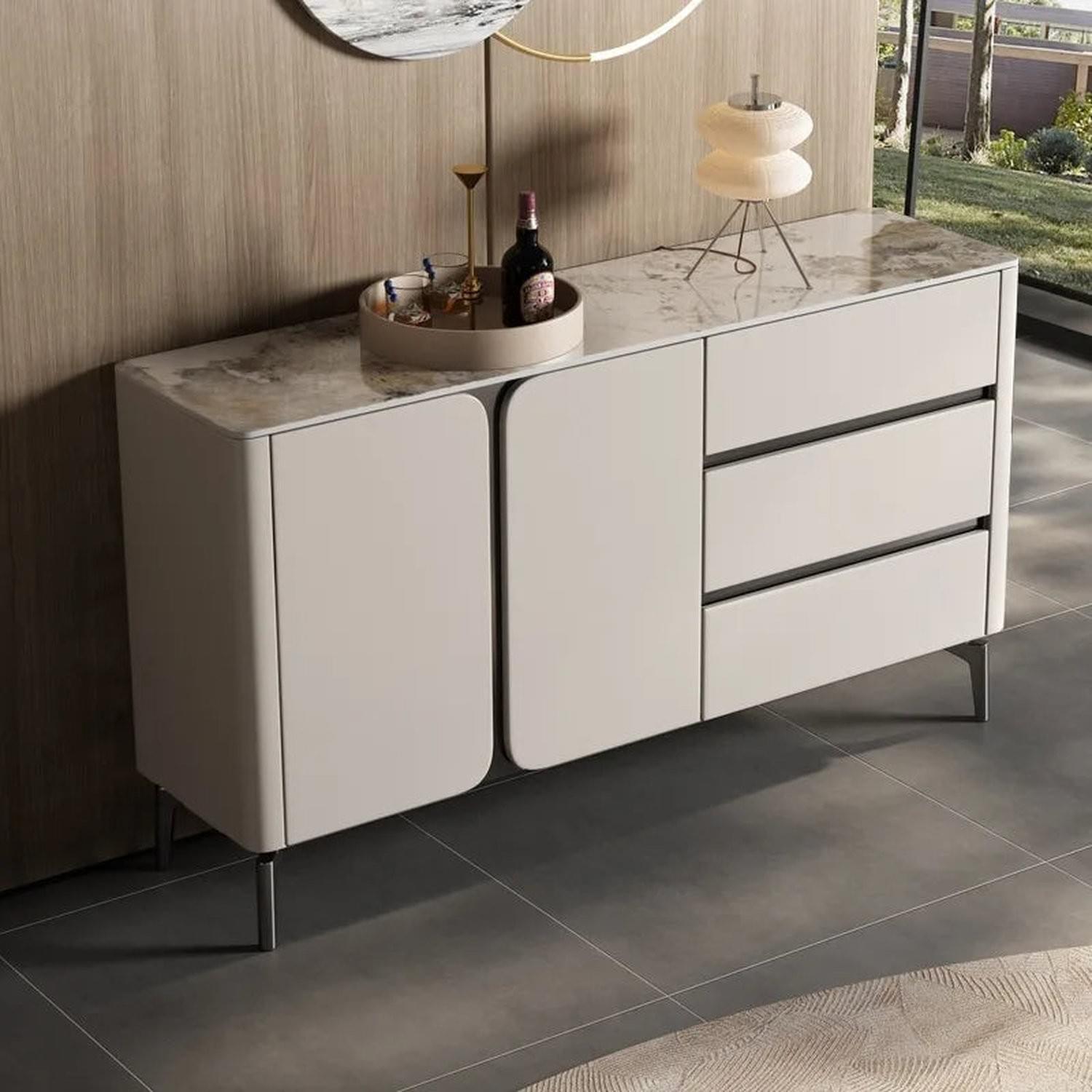 Premium Minimalist Display Cabinet — Light Luxury Living Room Storage