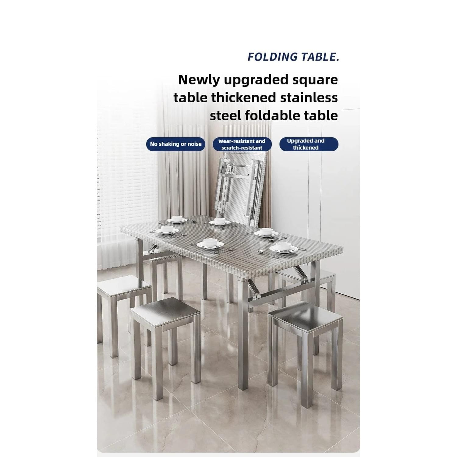 Foldable Stainless Steel Buffet & Serving Table