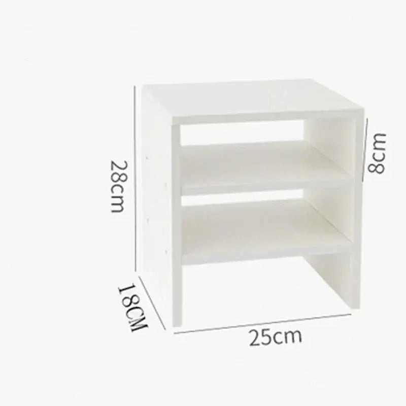 Clear the Desk, Clear the Mind — Wooden Desktop Storage Rack & Monitor Stand