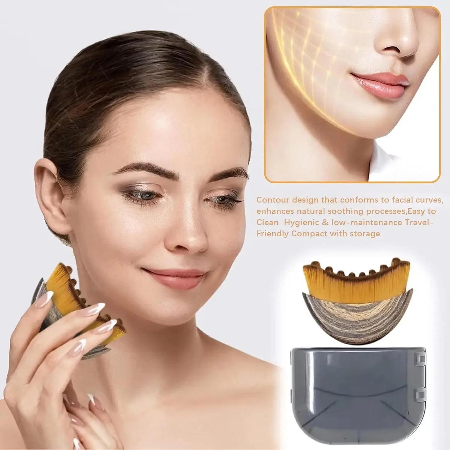 Lymphatic Contour Face Brush — Chin & Jawline Sculpting Massager