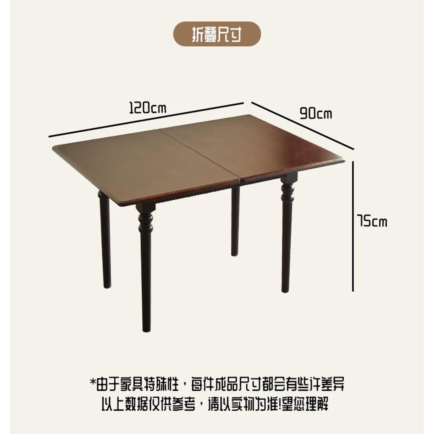 Mid-Century Foldable Dining Table