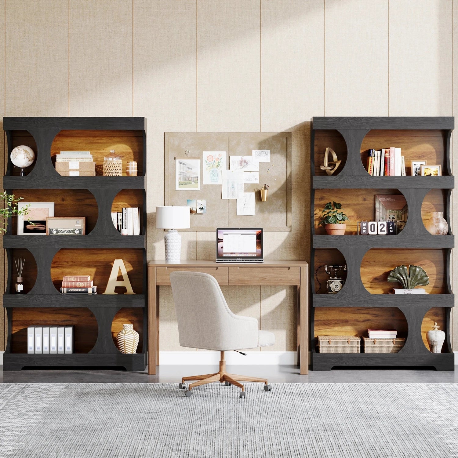 Stories on Display — Tribesigns 71" S-Shaped Bookcase