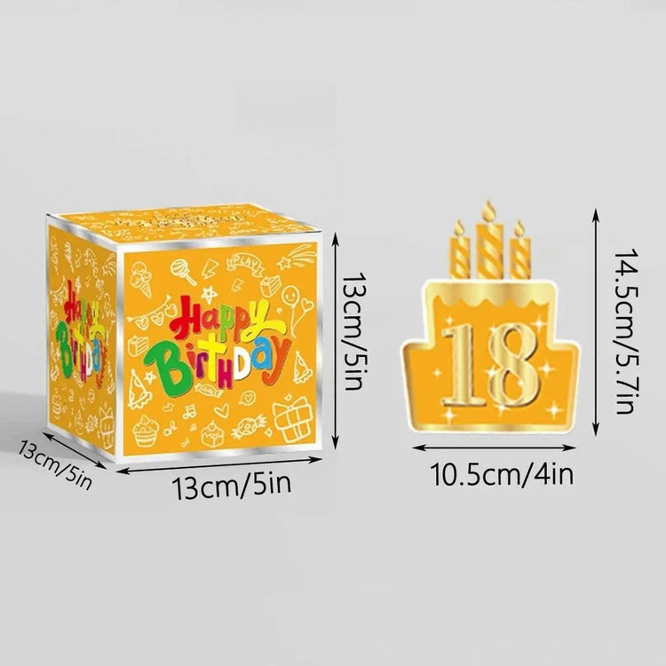 Surprise Money Pull Gift Box with Birthday Card & DIY Stickers Jonine’s Corner