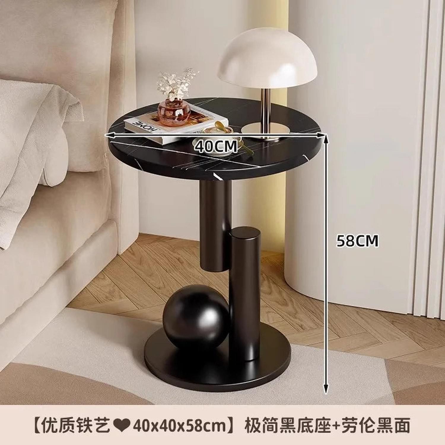 Round Metal Side Table — Modern Moroccan Coffee & Sofa Table