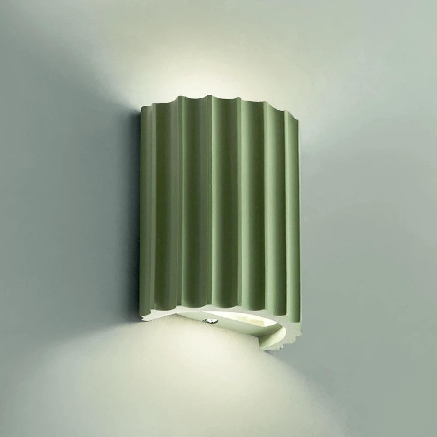 Nordic Macaroon Resin LED Wall Lamp — Sculptural Bedside Glow