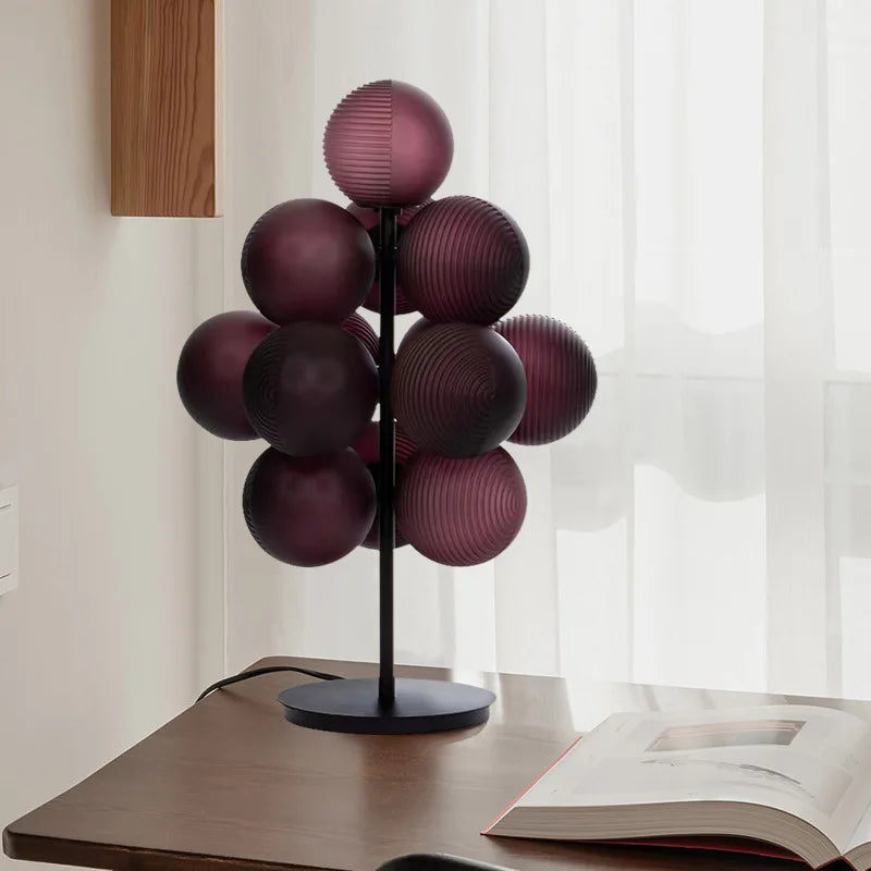The Grape Cluster — Sculptural Glass Floor Lamp with Warm LED Glow
