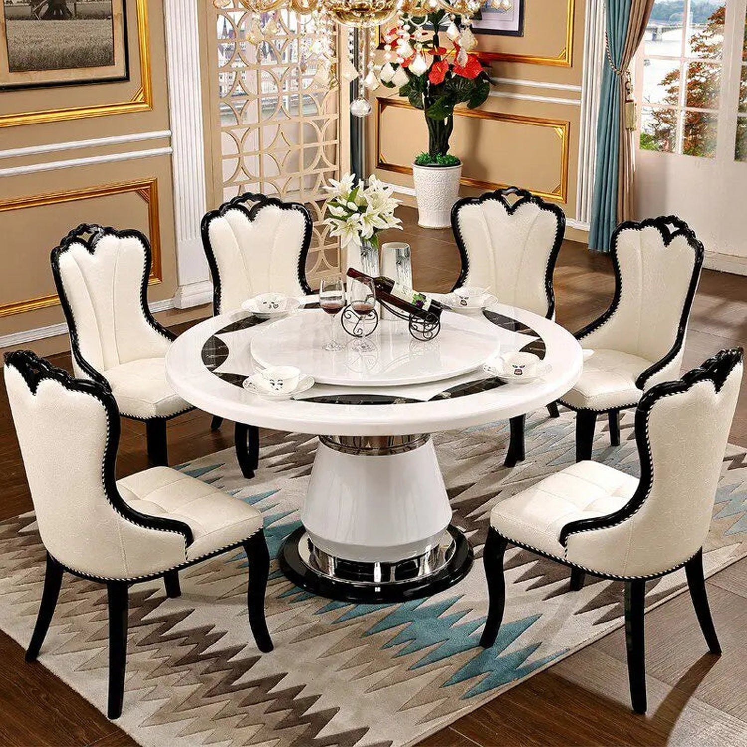 The Bistro Moment — Round Portable Dining & Console Table