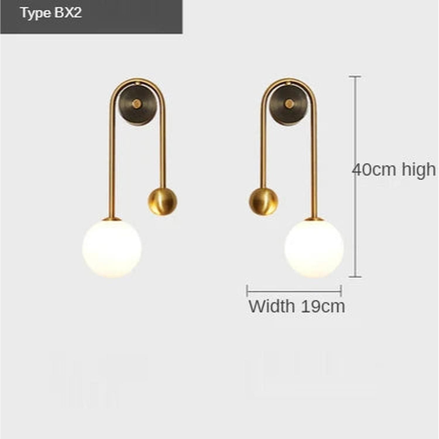 The Warm Detail — Gold Glass Ball Wall Sconce