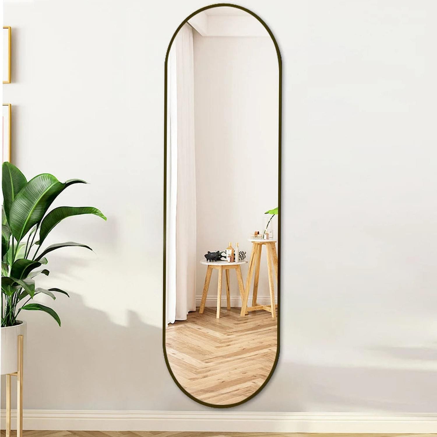 The Mirror That Opens the Room — Oversized Oval Full-Length Mirror