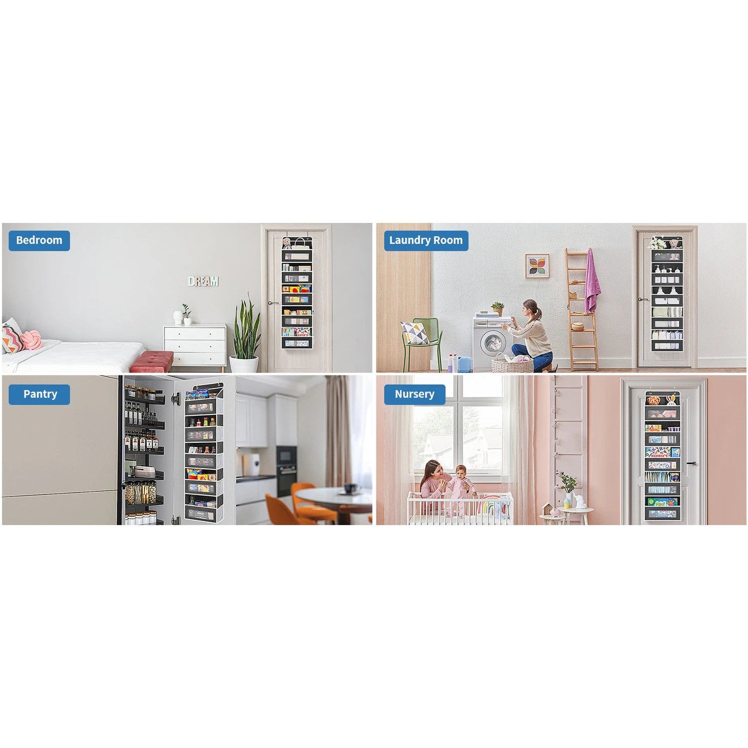 Over-the-Door 5-Shelf Fabric Organizer