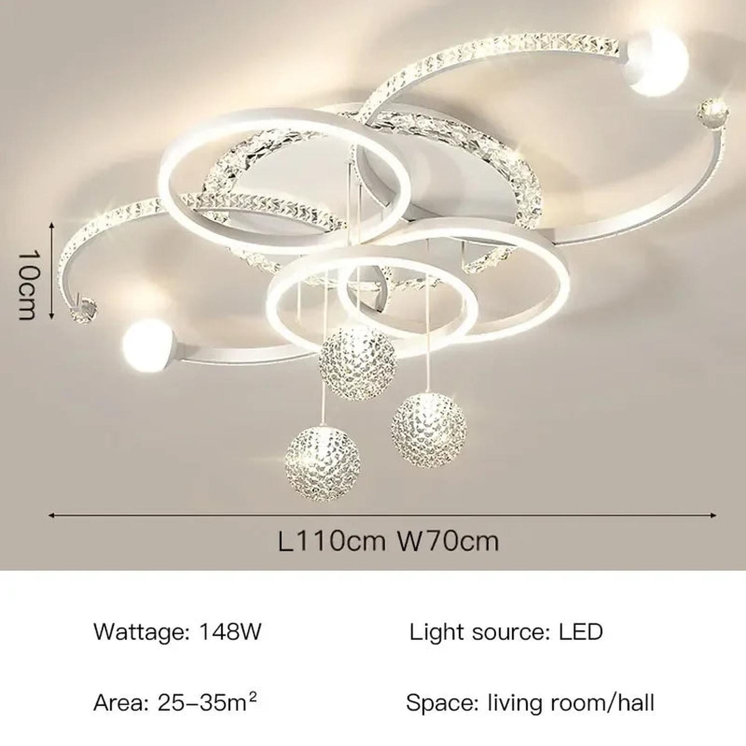 Modern Circle LED Pendant Light — Metal & Acrylic Dining Room Lamp