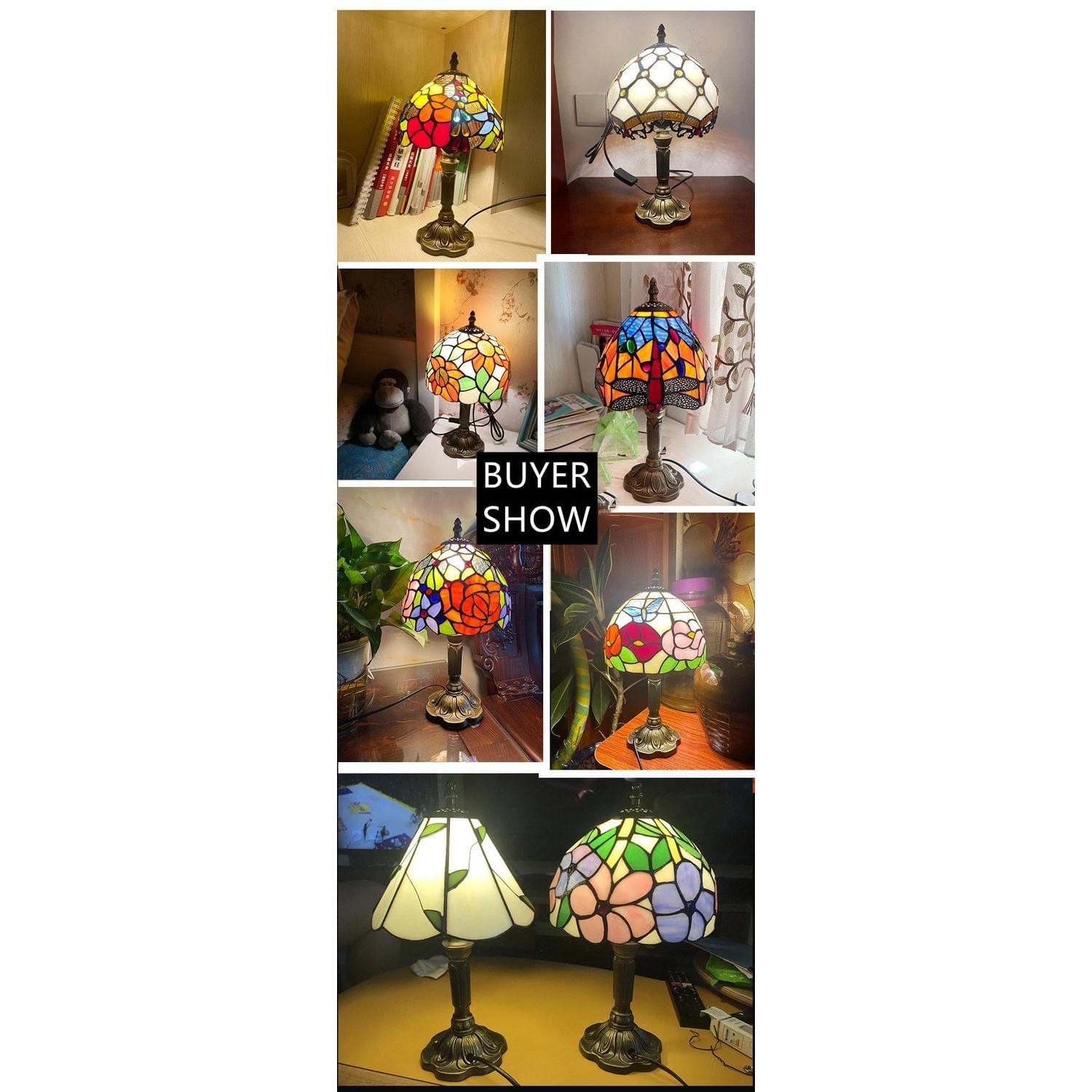 Old World Glow — European Retro Art Glass LED Desk Lamp