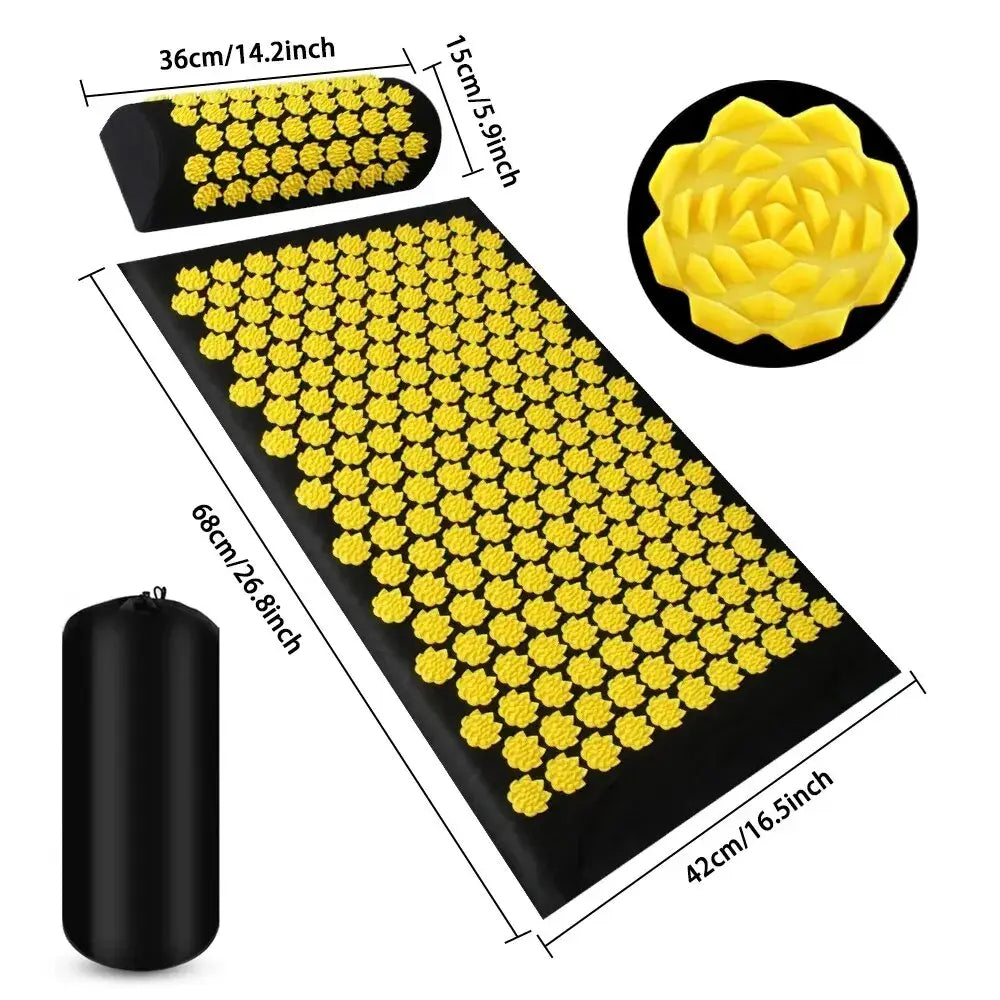 The Pressure Point Set — Spike Acupressure Mat & Pillow for Back Pain, Muscle Relief & Better Sleep