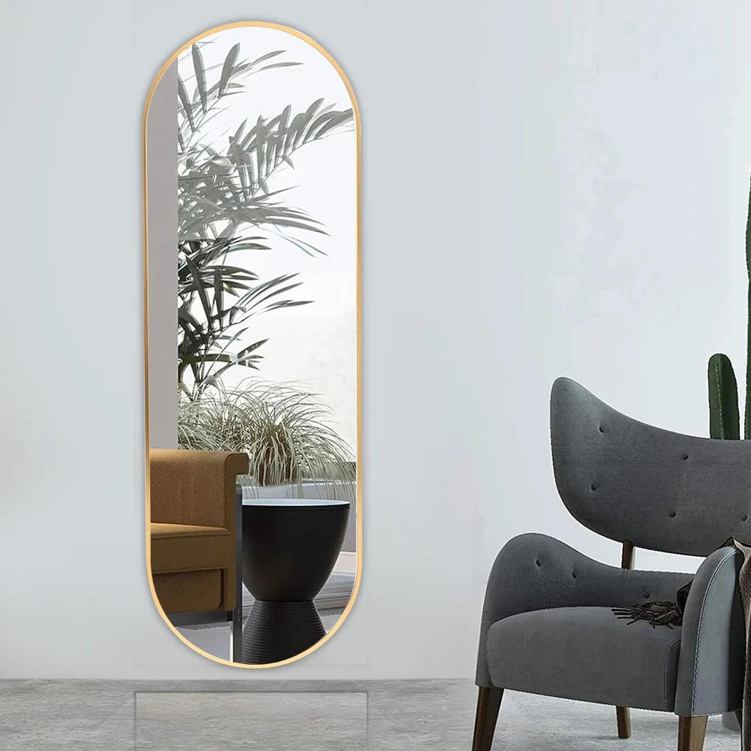 The Mirror That Opens the Room — Oversized Oval Full-Length Mirror