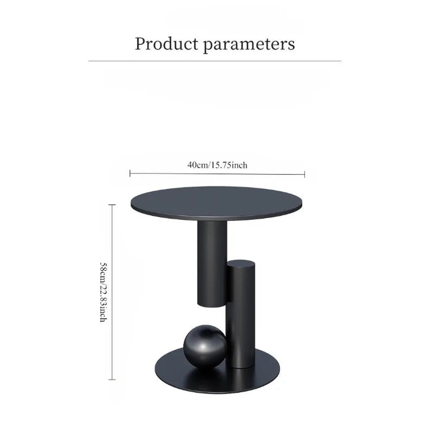 Round Metal Side Table — Modern Moroccan Coffee & Sofa Table