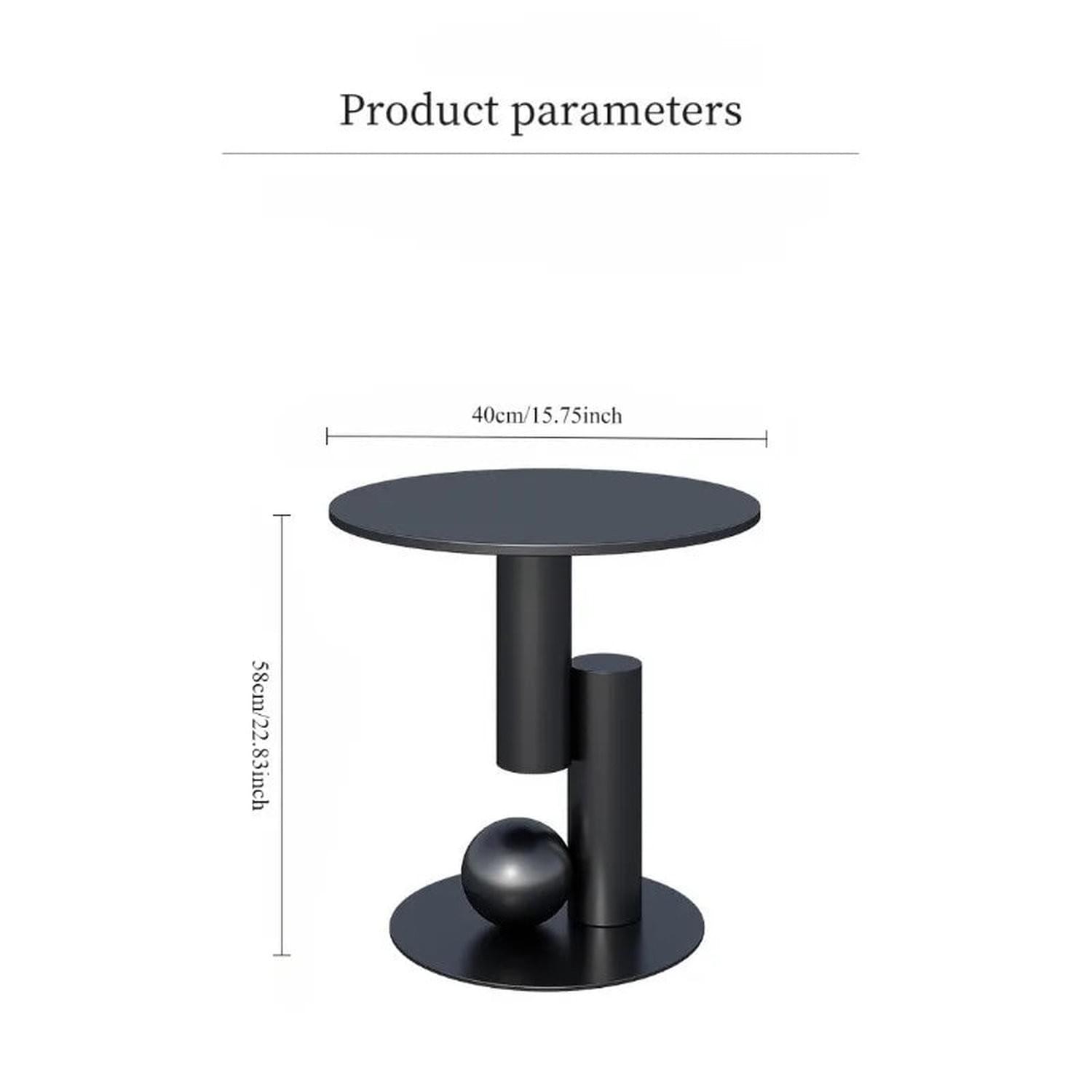 Round Metal Side Table — Modern Moroccan Coffee & Sofa Table