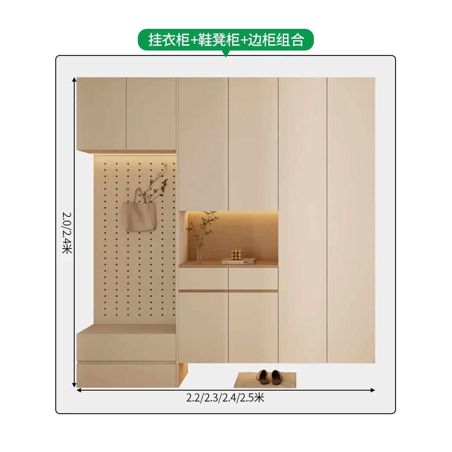 Custom Solid Wood Entryway Shoe Cabinet