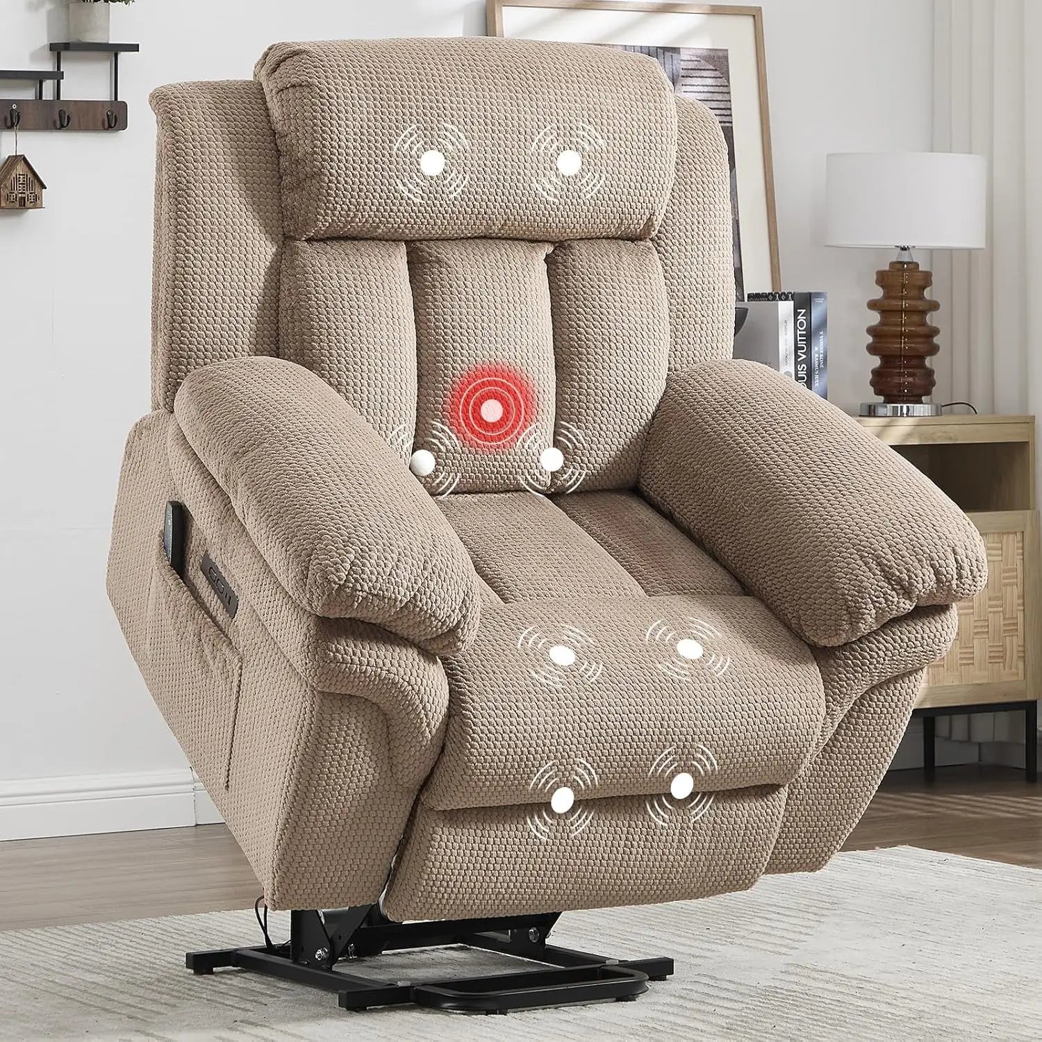 Rise & Rest — 46" Extra-Wide Power Lift Recliner Chair for Big & Tall