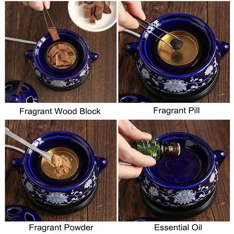 The Ritual Burner — Electric Ceramic Incense & Essential Oil Warmer with Timer