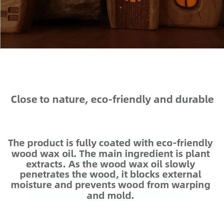 Nordic Style Wooden House Ornaments Miniature Landscape Creative Cute Gifts Home Decor Wooden Building Desktop Decorations