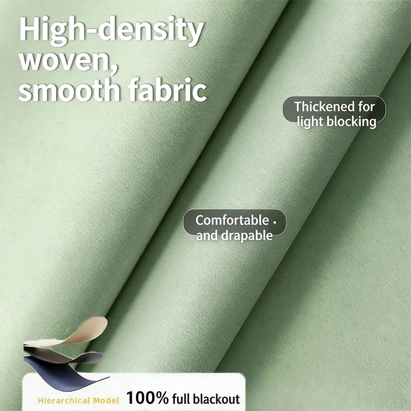 Self-Adhesive No-Drill Blackout Curtains