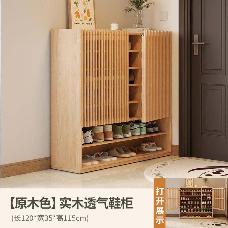 Entryway Wood Shoes Rack Vintage Luxury Space Saving Shoes Rack Storage Unit Meuble De Rangement Multifunction Furniture Jonine’s Corner
