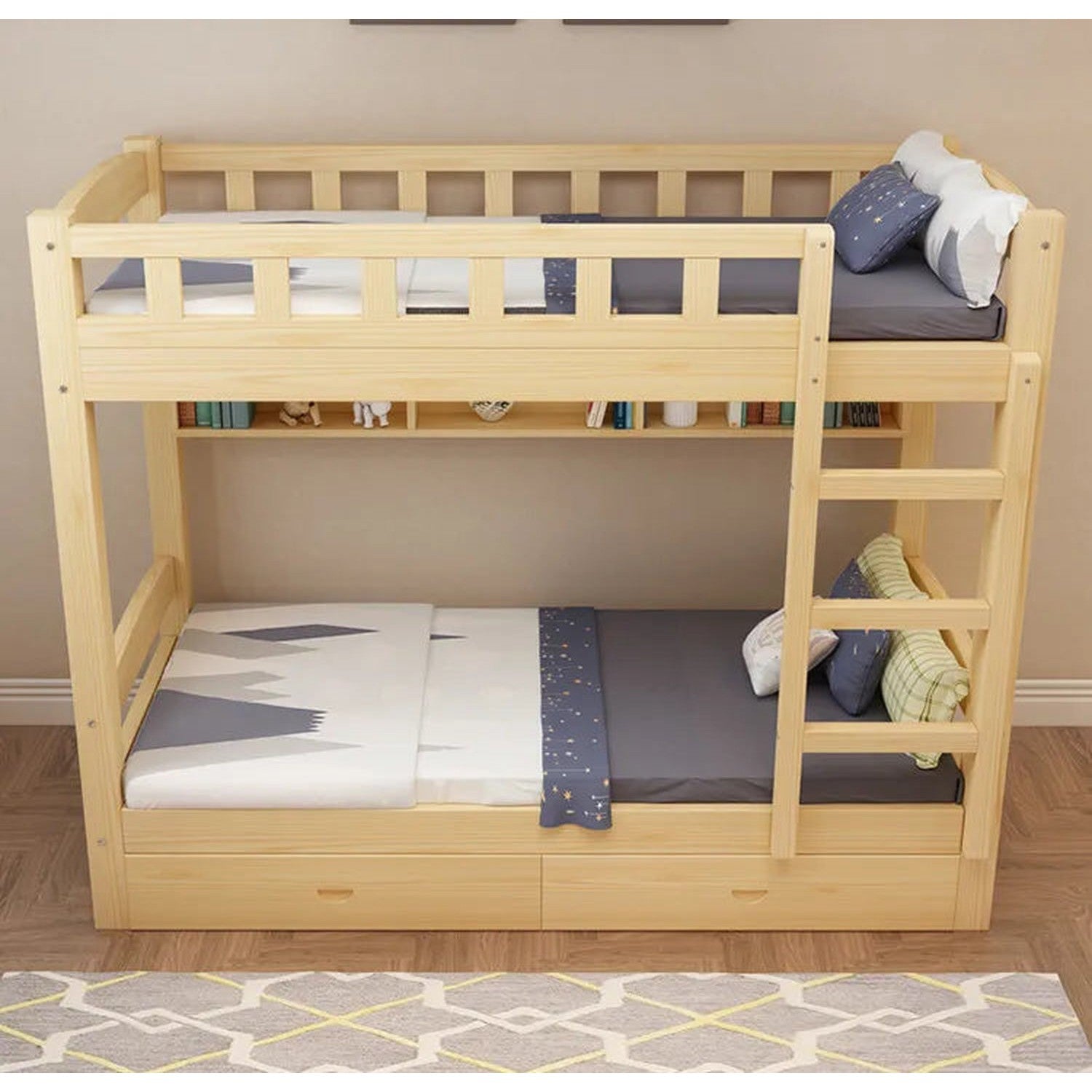 Sleep Stacked, Dream Big — Solid Wood Bunk Bed for Kids & Teens