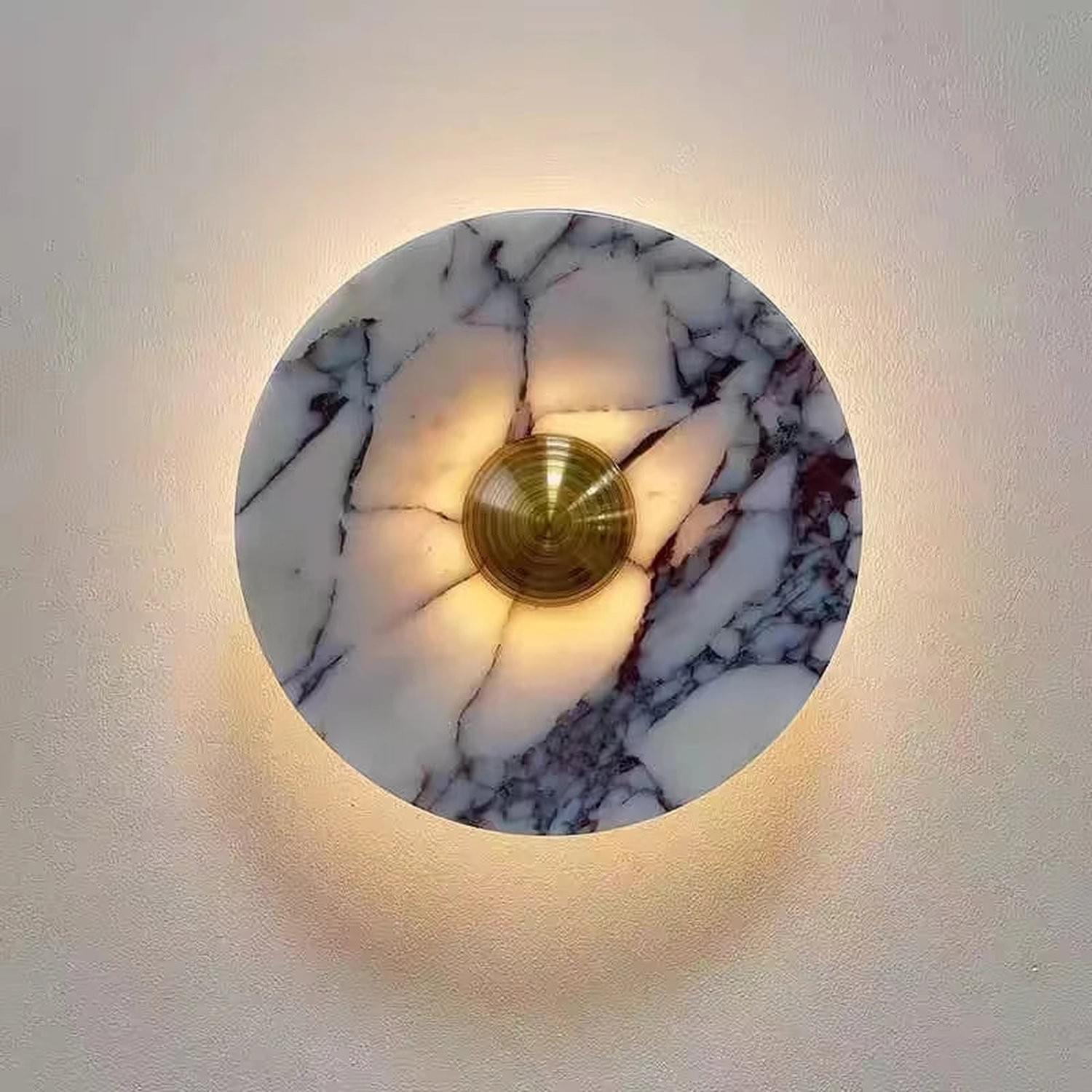Marble Wall Sconce — Luxury Stone Wall Lamp for Living Room, Bedroom & Bathroom