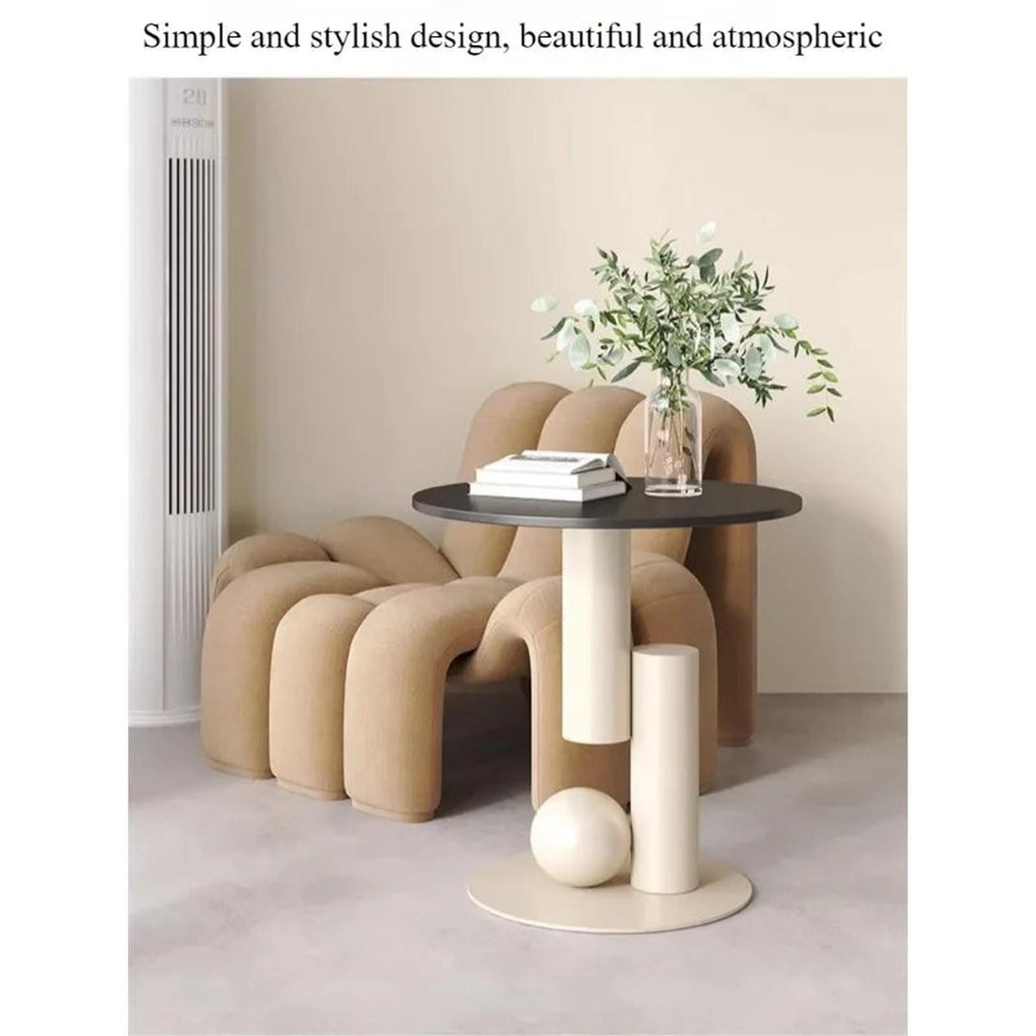 Round Metal Side Table — Modern Moroccan Coffee & Sofa Table