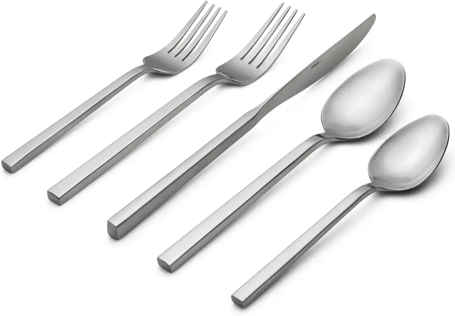 Matte Black Flatware Set – 20-Piece Stainless Steel, Service for 4