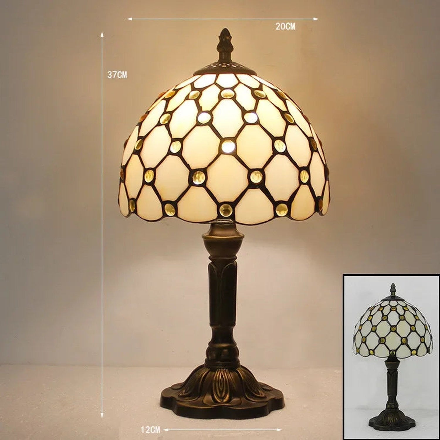 Old World Glow — European Retro Art Glass LED Desk Lamp
