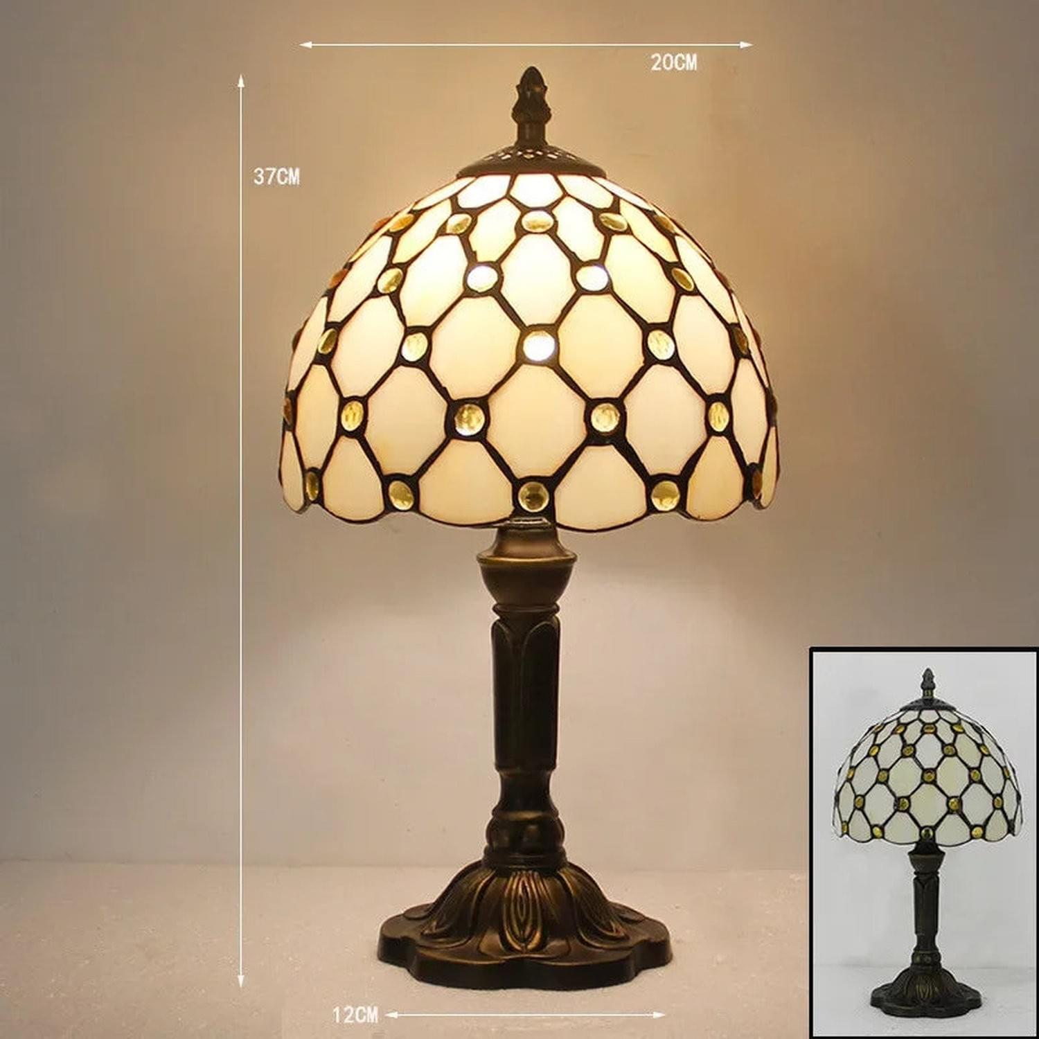 Old World Glow — European Retro Art Glass LED Desk Lamp