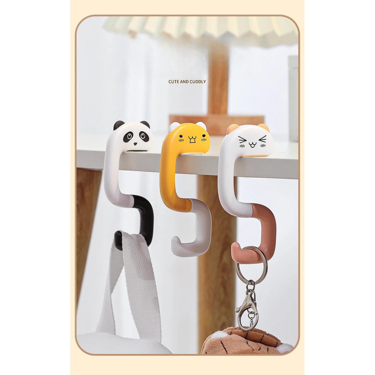 Hang It, Hide It — No-Drill Desk Side Hanging Organizer with Bag Hook