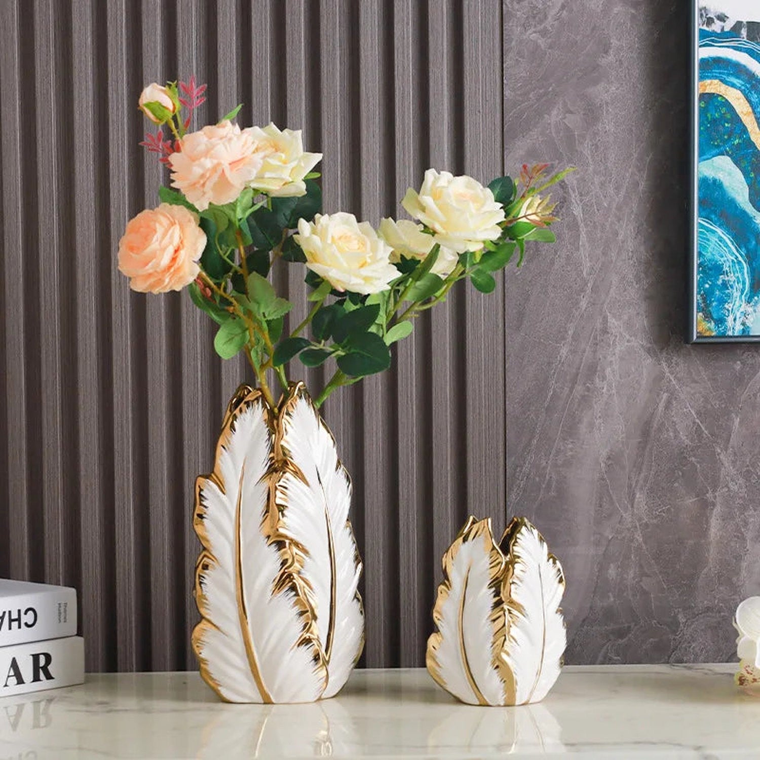 High-Glaze Ceramic Sculpture Vase — Modern Tabletop Decor