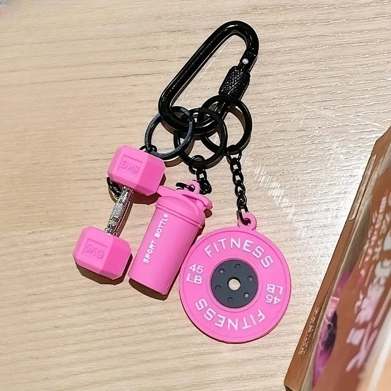 Motivational Fitness Keychain — Colorful Gym Bag Charm & Workout Gift