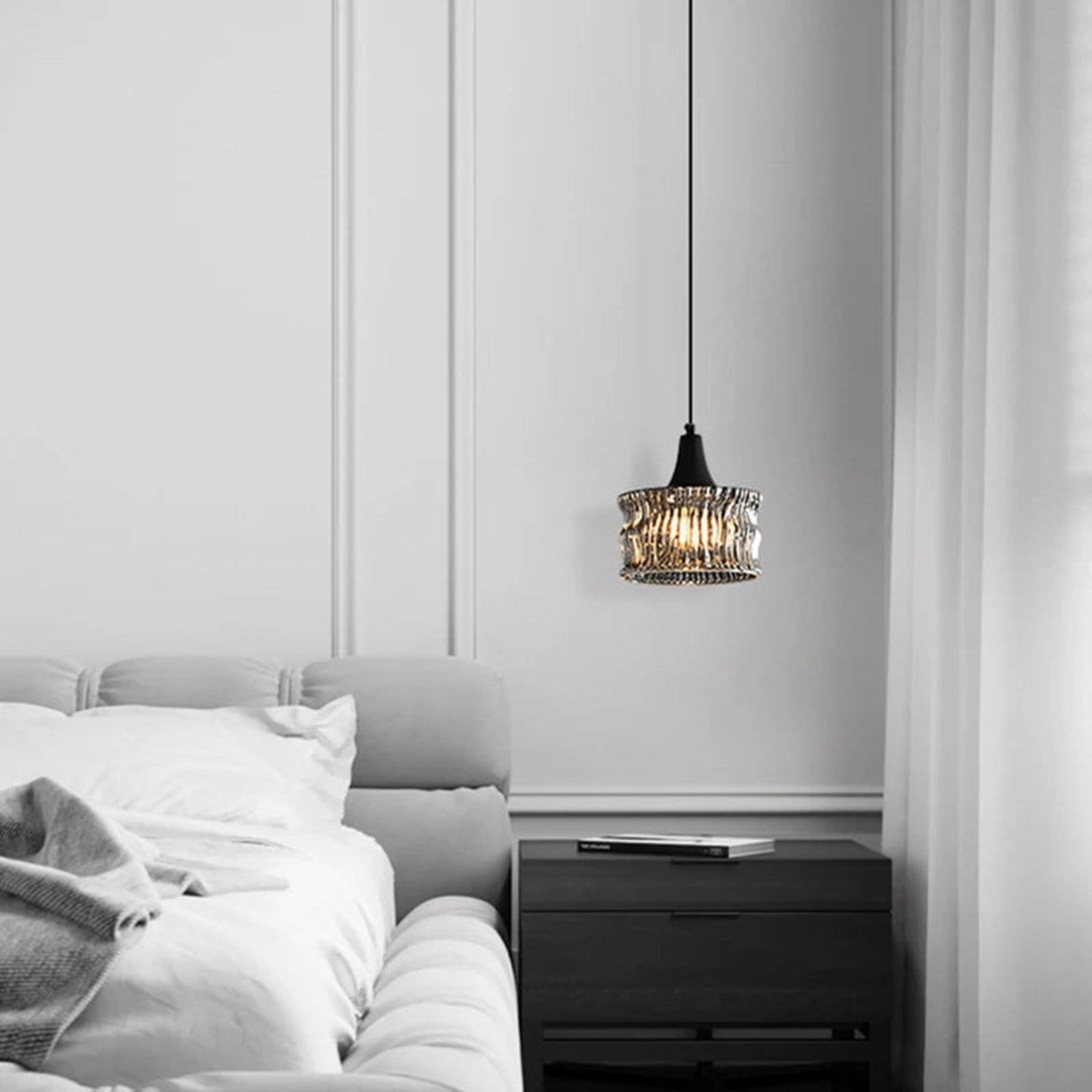 Nordic Glass LED Pendant Lamp — Modern Luxury Hanging Light for Dining Room & Living Room