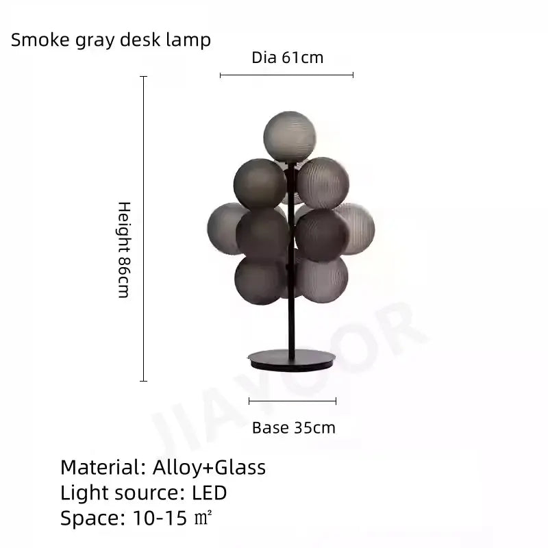 The Grape Cluster — Sculptural Glass Floor Lamp with Warm LED Glow